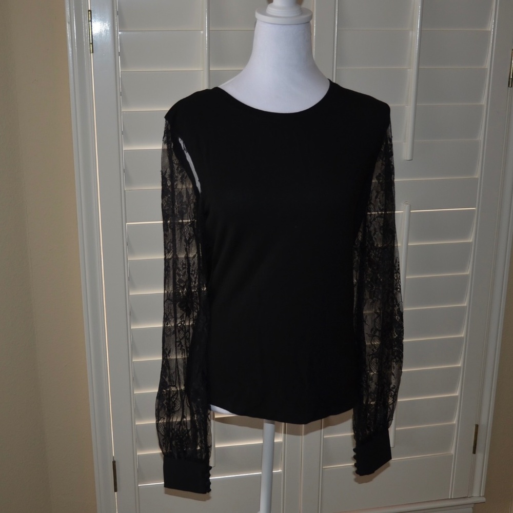 Generation Love Sheer Sleeve Pullover Blouse NWT